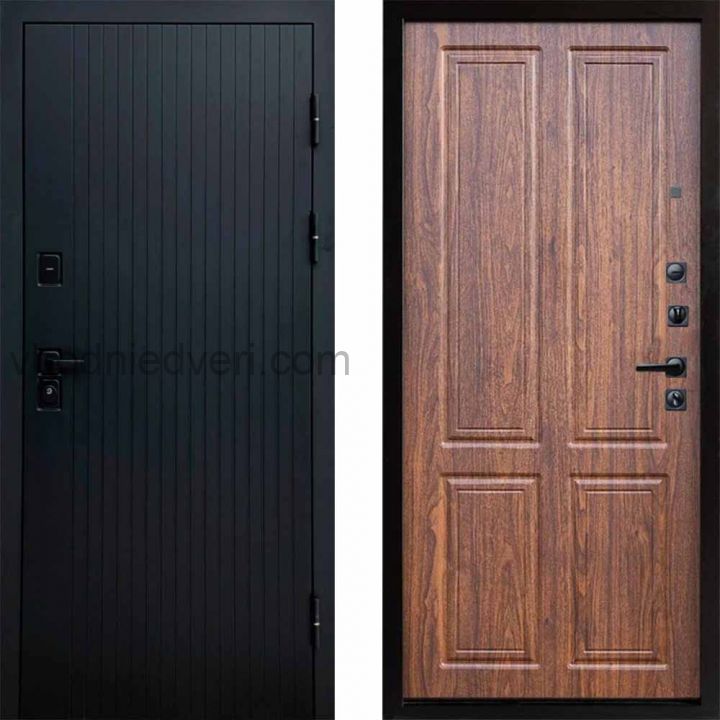 Входная дверь Termo-door Твист Black style - Орех стандарт