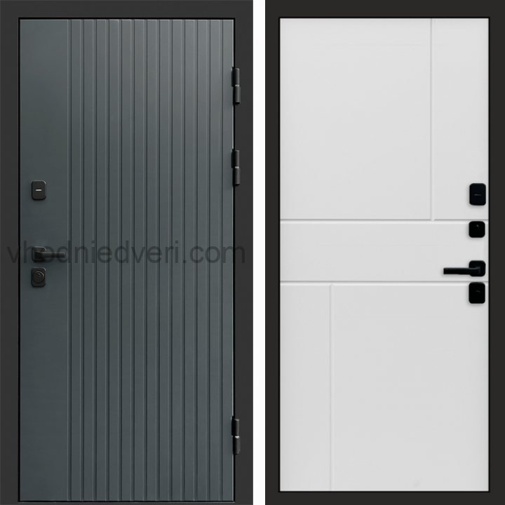 Входная дверь Termo-door Твист Грей style - Горизонт Белый