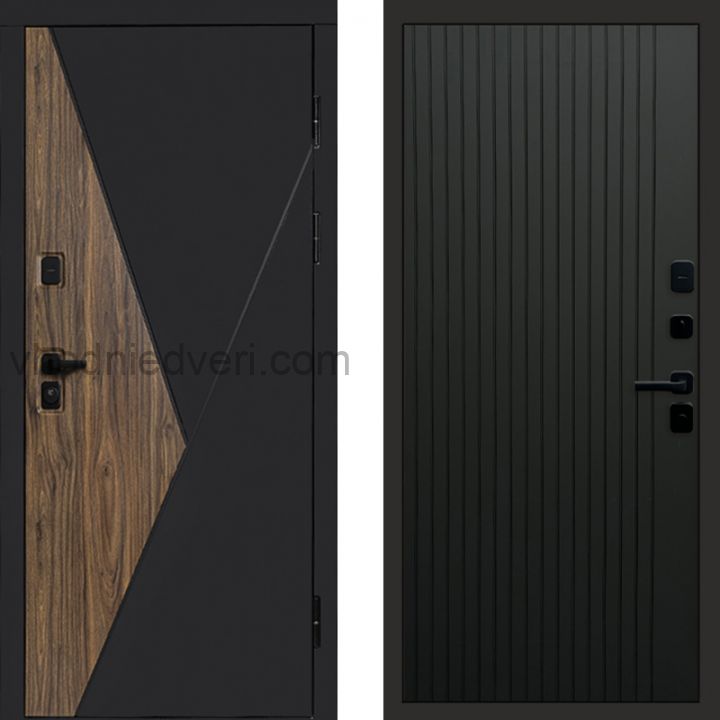 Входная дверь Termo-door Матрикс Дуб - FLAT Черный кварц