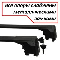 Багажник на интегрированные рейлинги Haval F7 (2024-...), Lux Scout 2 Go!, черные крыловидные дуги