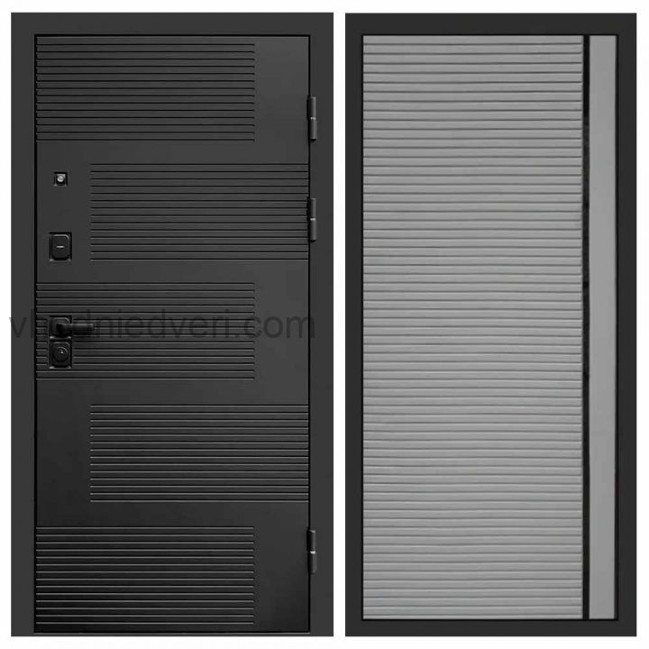 Входная дверь Termo-door Фаворит Black - Porte Грей софт