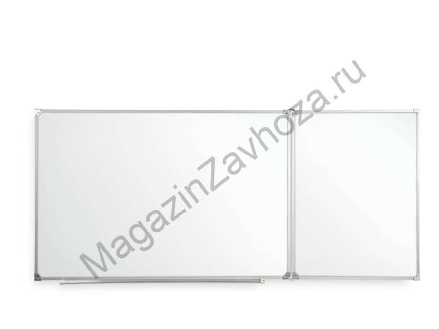 Двухэлементная(П) магнитная полимерная школьная доска 1500х850 (маркерная)