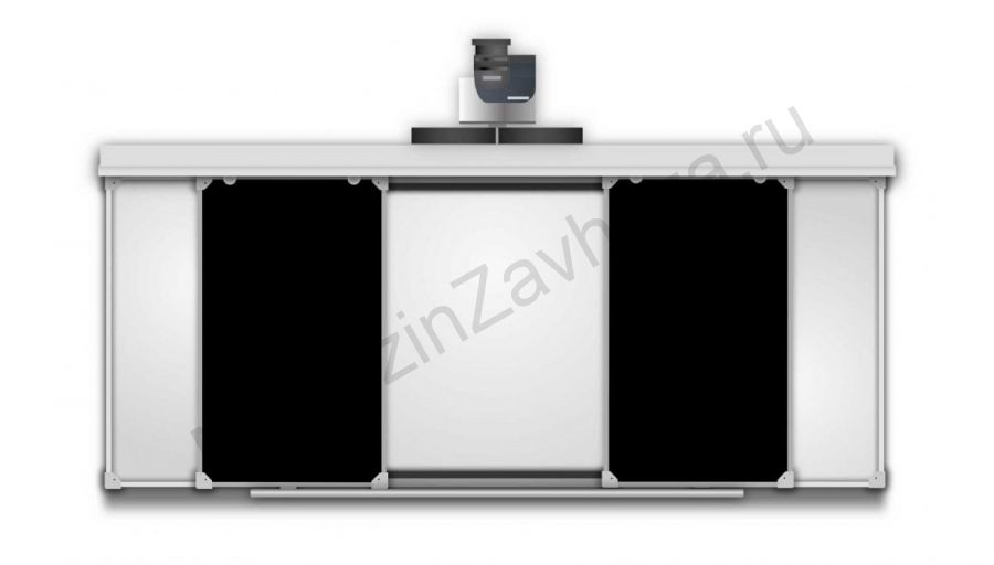 Рельсовая система  4000x1200(2000x1200) комби (боковые: маркер, центр: черный)