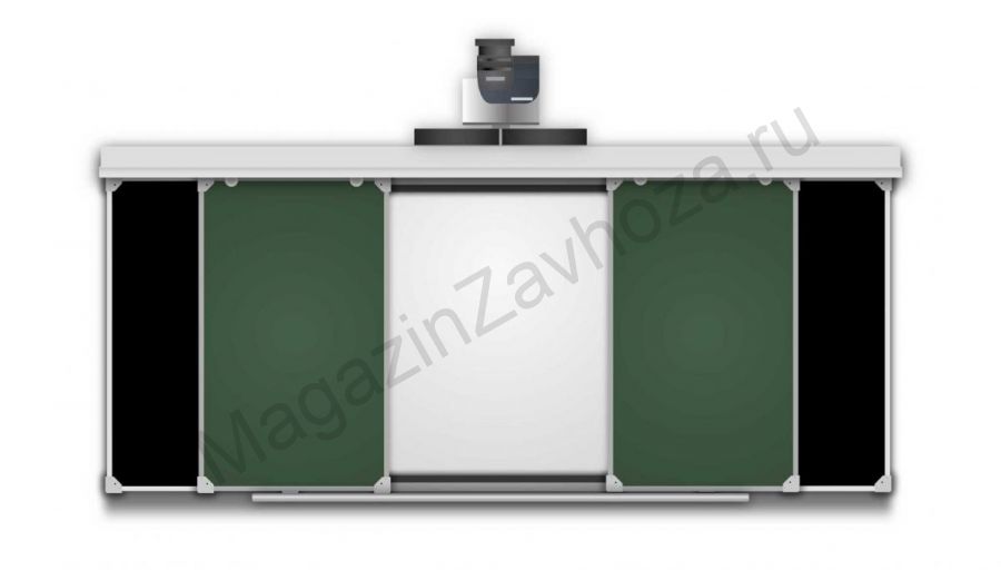 Рельсовая система  3000x1200(1500x1200) комби (боковые: черный, центр: зеленый)