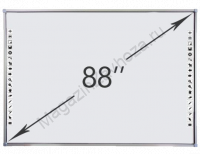 Интерактивный рельсовый комплект 4000*1200 мм  с интерактивной доской 88" (комбинированный черный/белый)