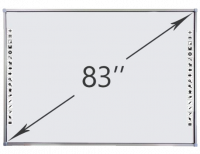 Интерактивный рельсовый комплект 4000*1500 мм с интерактивной доской 83" (маркерный белый)