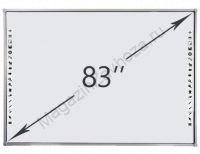 Интерактивный рельсовый комплект 4000*1500 мм с интерактивной доской 83" (комби зеленый/белый)