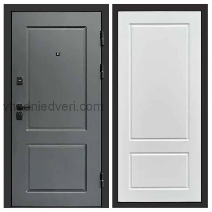 Входная дверь Termo-door Верона Грей - Марсель Белый софт