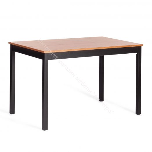 Обеденный комплект Соната (стол + 4 стула) / Sonata dining set, массив сосны, антик/чёрный