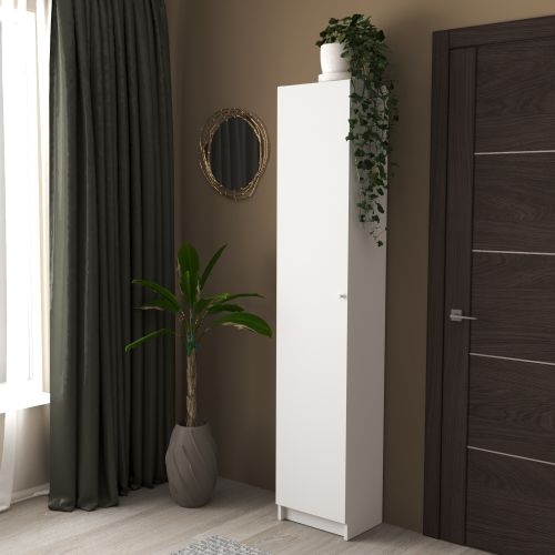 VARMA STAND DOOR Стеллаж с дверью, белый, 39х198 см