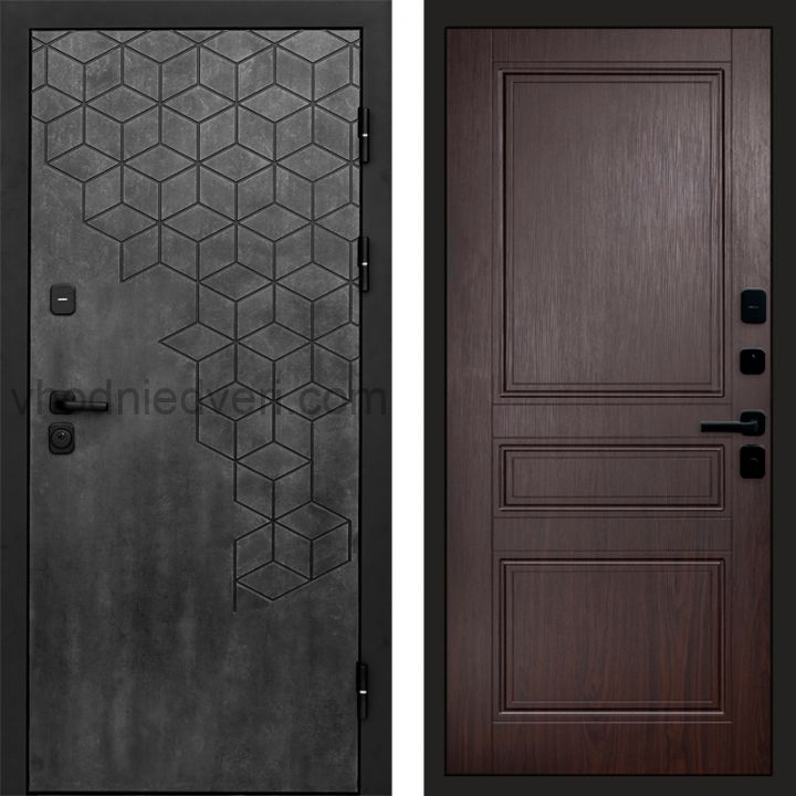 Входная дверь Termo-door Спейс Бетон патина - Класскика Венге