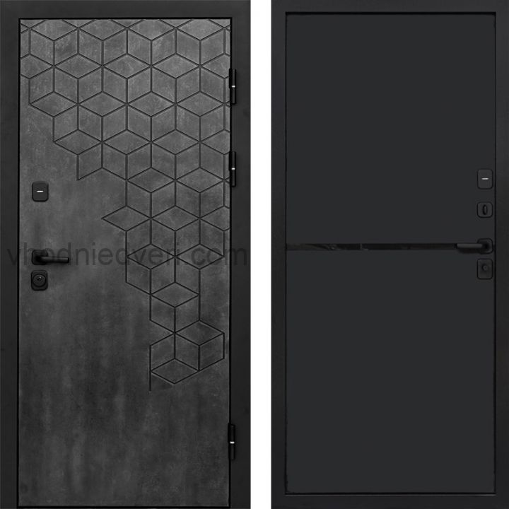 Входная дверь Termo-door Спейс Бетон патина - Нео Black