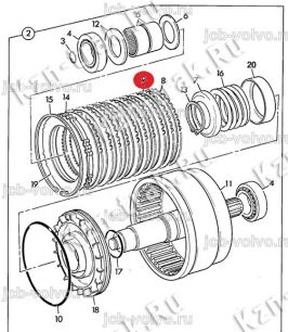 Фрикционный диск [445/03205] для механической КПП (2002-2010) на 3CX, 3CX Super, 4CX 