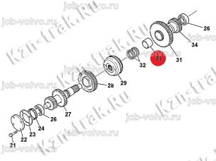 Игольчатый подшипник [917/00008] для механической КПП (2002-2010) на 3CX, 3CX Super, 4CX 