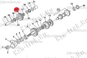 Паразитная шестерня [459/50440] для механической КПП (2002-2010) на 3CX, 3CX Super, 4CX 