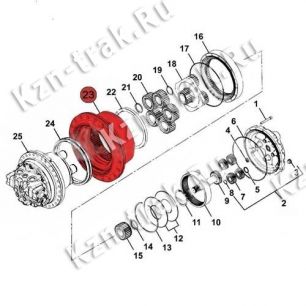 Корпус редуктора с подшипником [332/H3933] для гусеничного экскаватора JCB 