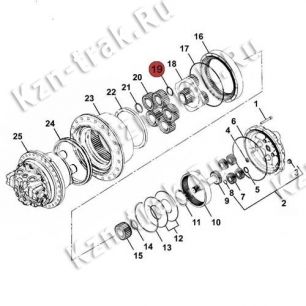 Фиксирующая клипса [332/H3929] для гусеничного экскаватора JCB 
