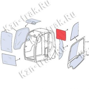 Стекло заднее [333/J3869 (333/E2511)] для JCB JS240 