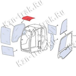Стекло крыши [333/J7857 (333/K1995)] для JCB JS330 