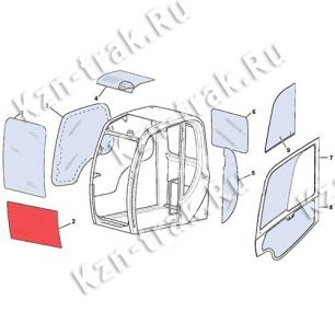 Стекло лобовое нижнее [333/J3878 (333/E2609)] для JCB JS240 