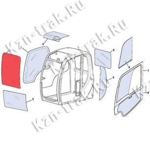 Cтекло лобовое верхнее [333/J3882] для JCB JS330 