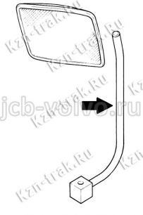 Кронштейн прямоугольного зеркала на противовес [332/J7133] для JCB JS220 (200, 210) 