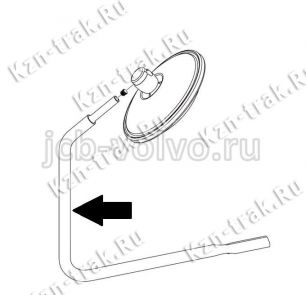 Кронштейн зеркала на противовес [333/J1496] для JCB JS220 (200, 210) 