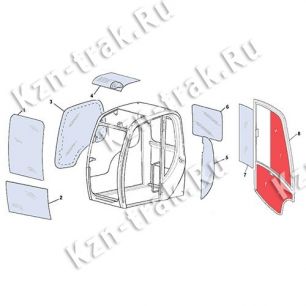 Стекло двери [827/80220 (331/45035)] для JCB JS220 