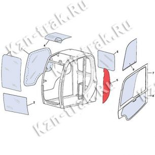 Стекло за дверью [827/80219] для JCB JS260 