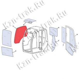 Стекло правое [827/80217] для JCB JS 260 