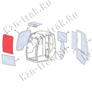 Стекло лобовое верхнее [JHN0178 (JHN0140)] для JCB JS 260 