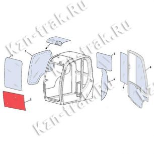 Стекло лобовое нижнее JHN0141 для JCB JS220 