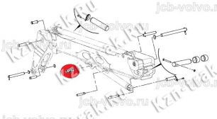 Палец в шток г/цилиндра подъема стрелы [811/90699] для погрузчика JCB 535-125 