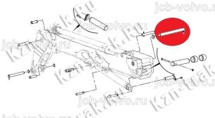 Палец крепления стрелы к раме [811/90153] для погрузчика JCB 535-125 