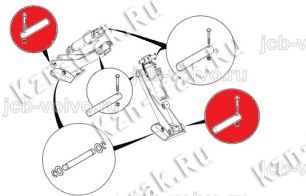 Уплотнение в шток г/цилиндра стабилизатора [813/00426A] для погрузчика JCB 540-140 