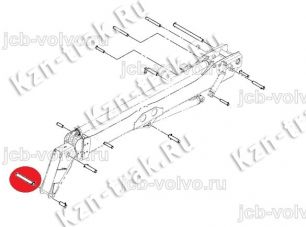 Палец в оголовок стрелы [811/50500] для погрузчика JCB 540-140 