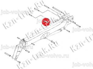 Палец в основание г/цилиндра подъема стрелы [811/50550] для погрузчика JCB 540-140 