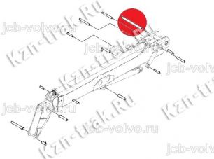 Втулка на палец крепления стрелы к раме [808/00389] для погрузчика JCB 540-140 