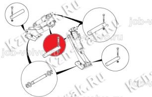 Палец крепления стабилизатора к раме [333/C7394 (811/90682)] для погрузчика JCB 540-170 