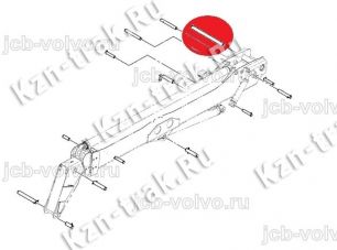 Палец крепления стрелы к раме [811/90293] для погрузчика JCB 540-170 