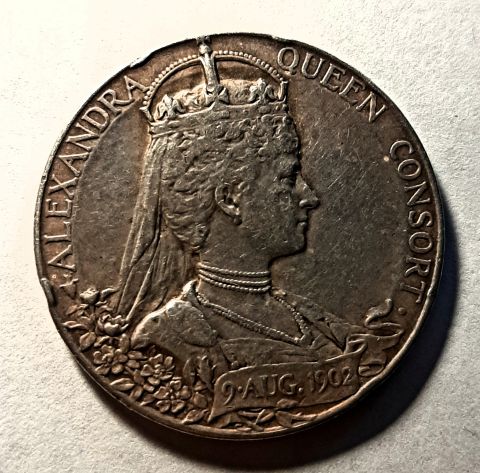 медаль 1902 Великобритания AUNC-XF Серебро