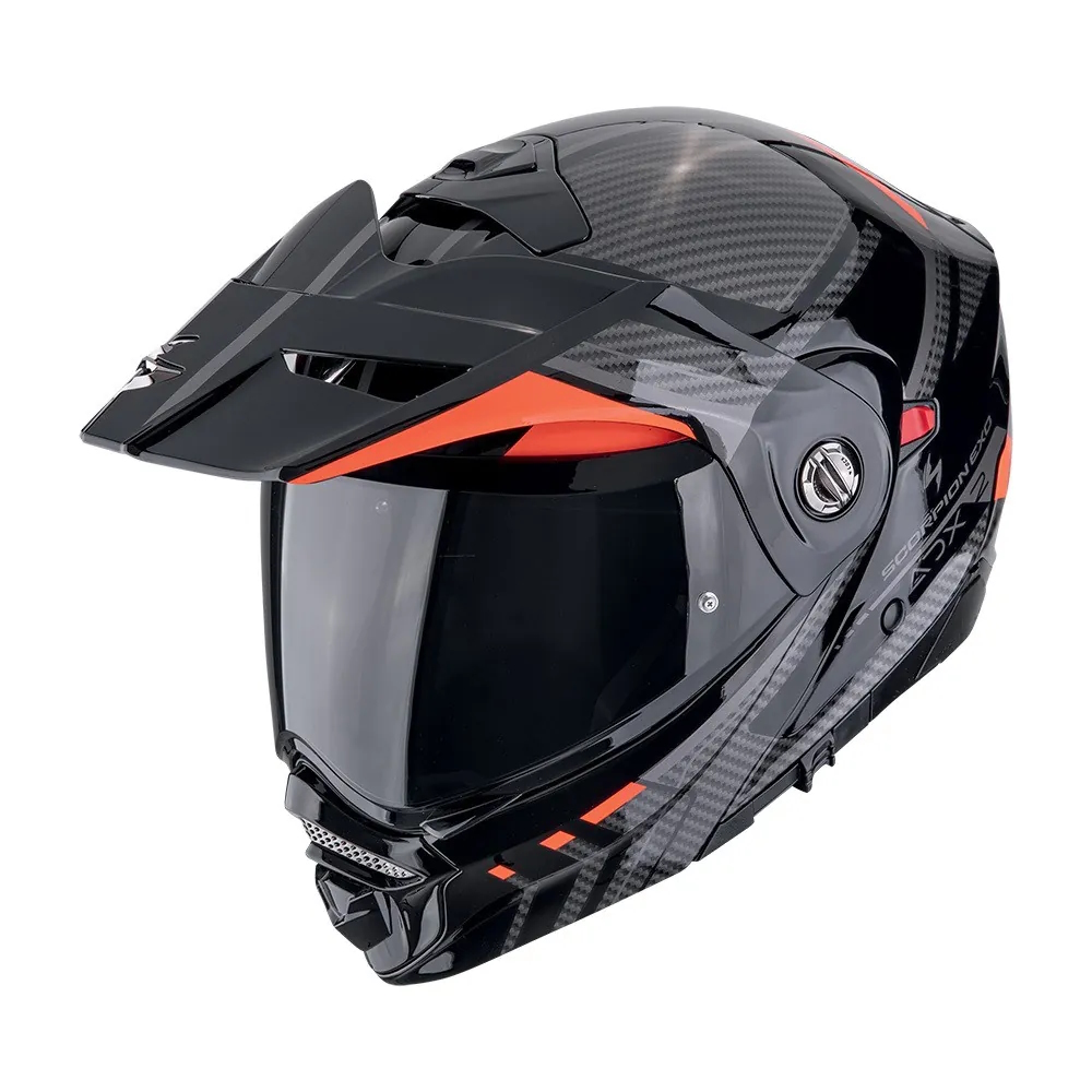 SCORPION EXO Мотошлем ADX-2 LEWIS, цвет Черный/Красный/Карбон