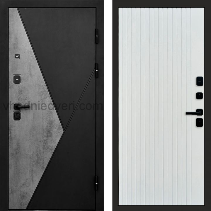 Входная дверь Termo-door Матрикс Бетон - FLAT Белый софт