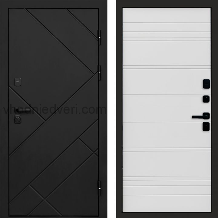 Входная дверь Termo-door Стоун Black - White Line