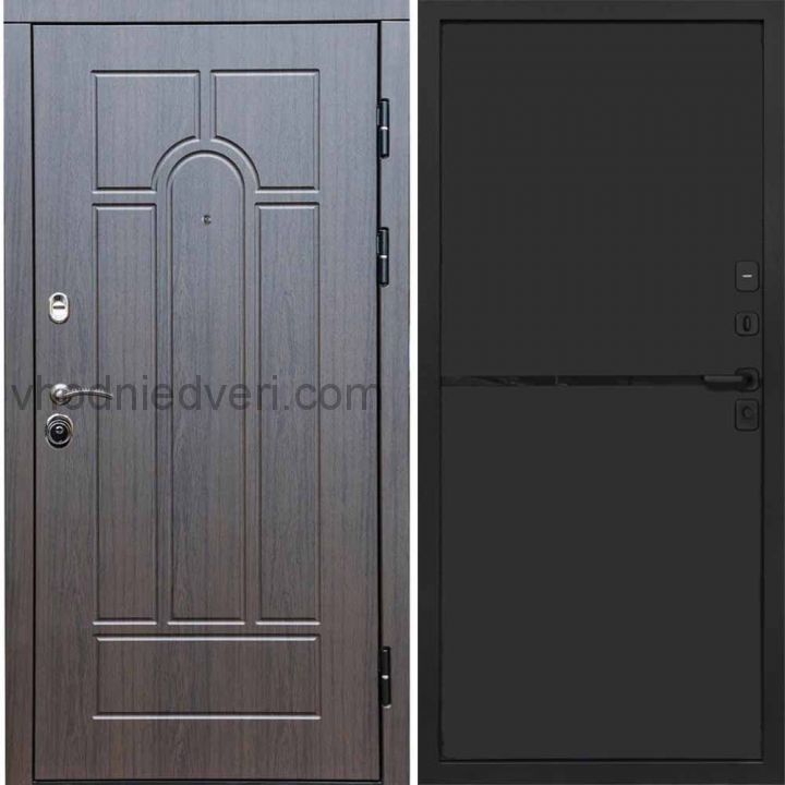 Входная дверь Termo-door Премиум винорит Модена Венге с терморазрывом - Нео Black