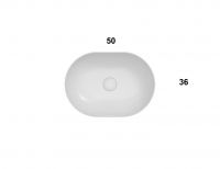Накладная раковина Globo T-Edge Le Ciotole B6O50 50 х 36 схема 3