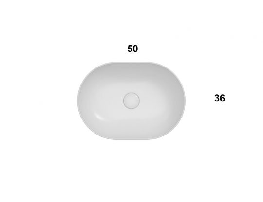 Накладная раковина Globo T-Edge Le Ciotole B6O50 50 х 36 схема 3