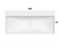 Раковина Globo Le Lastre T-Edge B6R100 100 х 47 схема 3