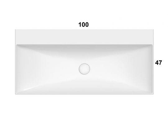 Раковина Globo Le Lastre T-Edge B6R100 100 х 47 схема 3