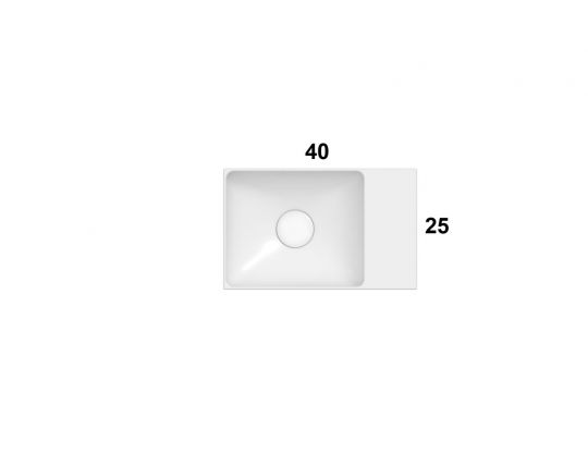 Раковина Globo T-Edge B6R40 40 х 25 схема 3 Раковина Globo T-Edge B6R40 40 х 25 схема 3